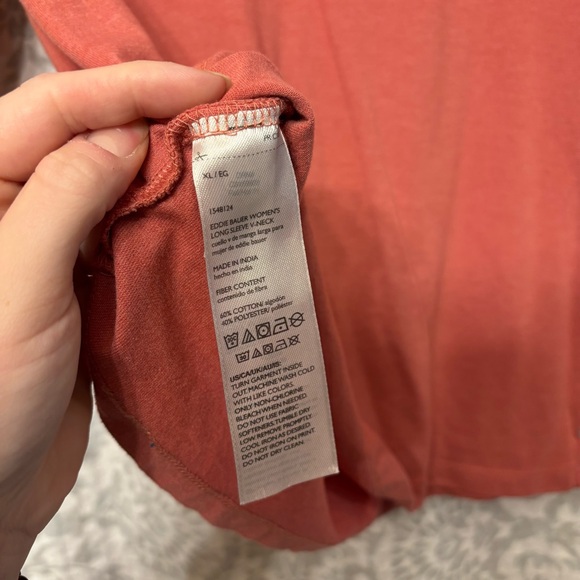 Women’s Pink Long Sleeve Eddie Bauer Top Size XL - Picture 5 of 6